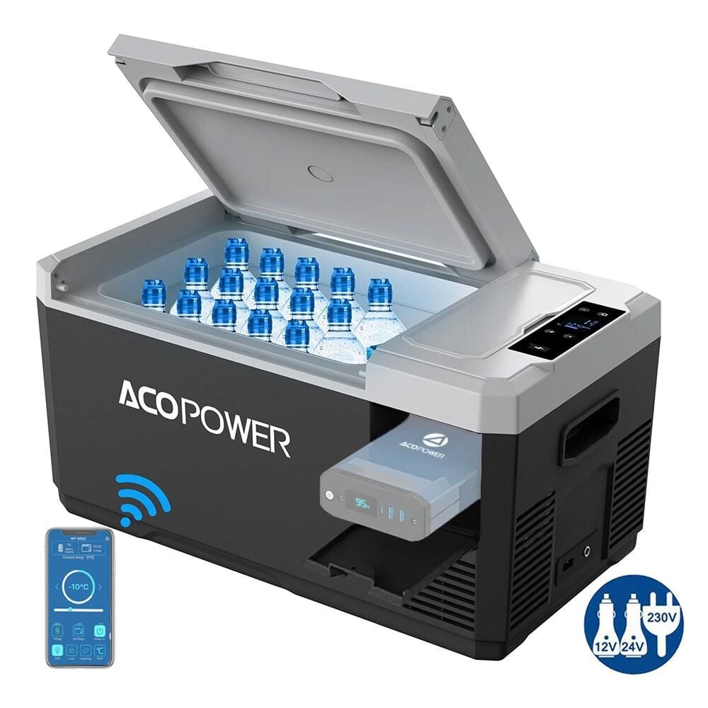 Acopower V18 12/24/220Volt 18Litre Kompresörlü Outdoor Oto Buzdolabı (Akü Dahil Değildir)