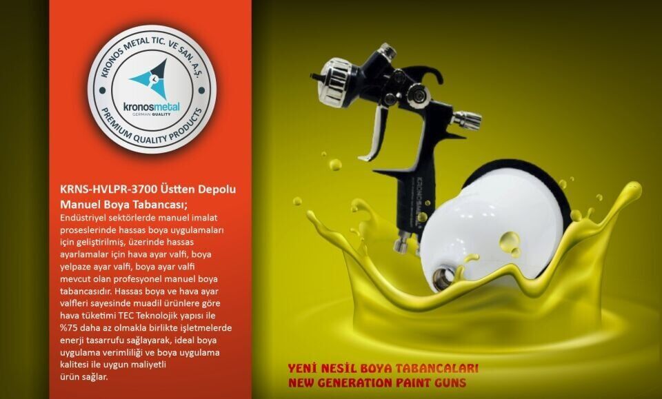 Üstten Depolu Boya Tabancası Black Seri