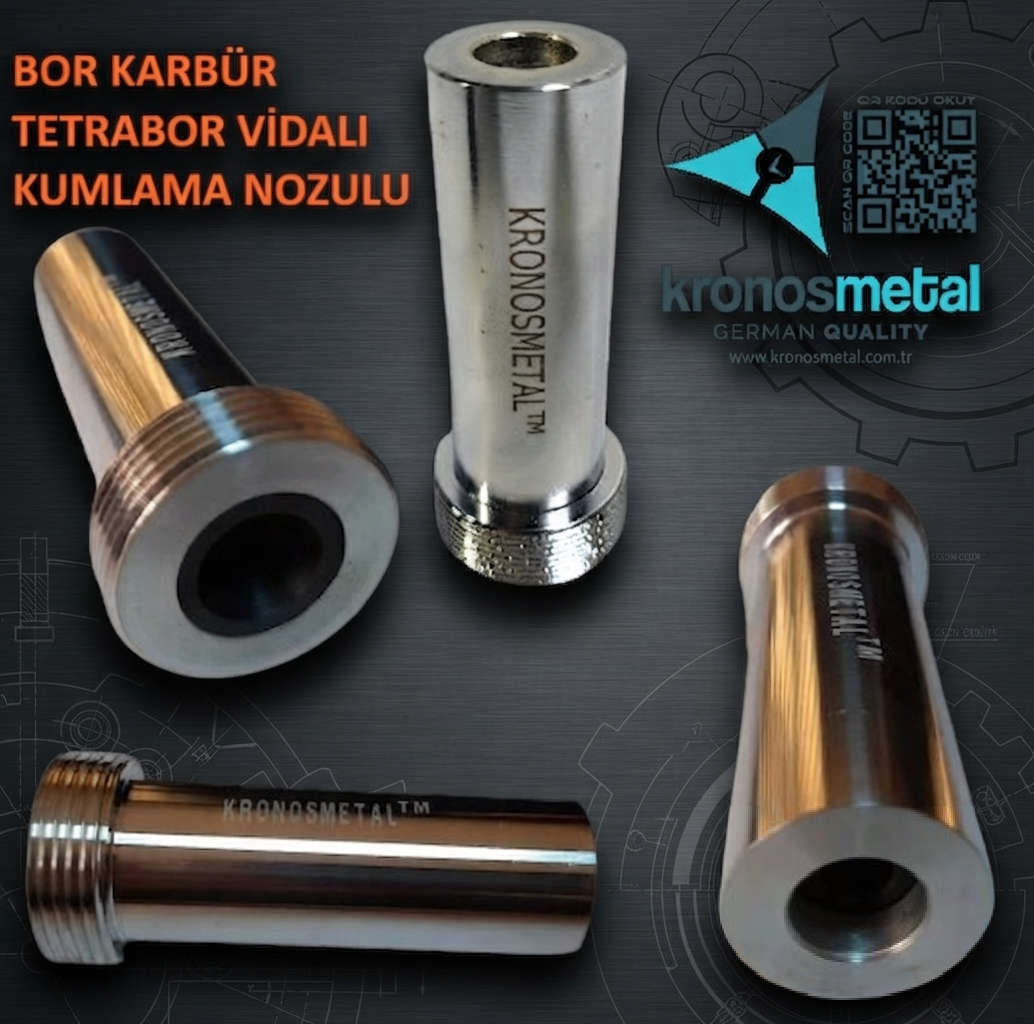 Vidalı Tip Tetrabor Kumlama Nozulu 10x86mm