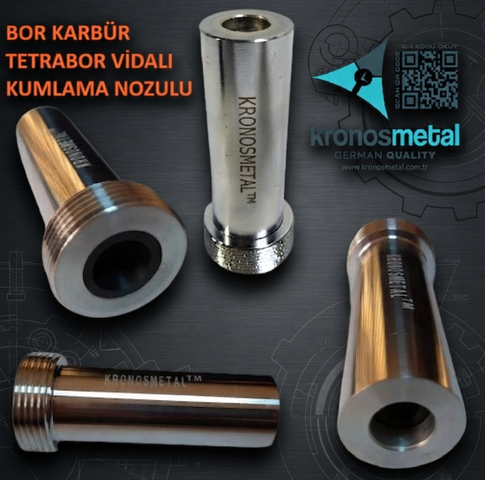 Vidalı Tip Tetrabor Kumlama Nozulu 10x86mm