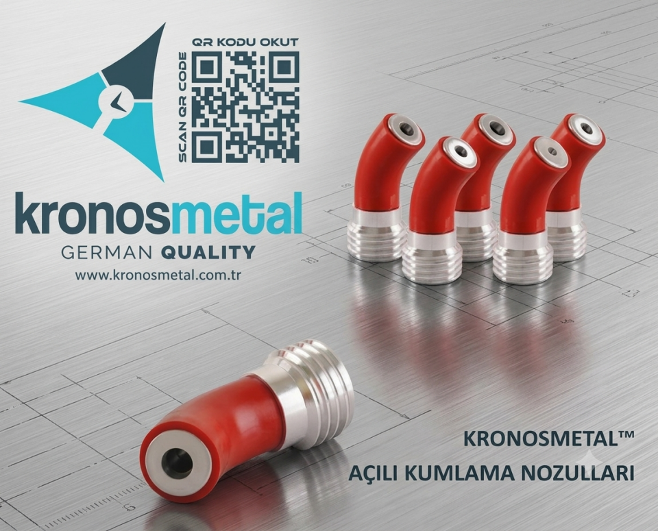 45° Açılı Tetrabor Kumlama Nozulu 6x125mm