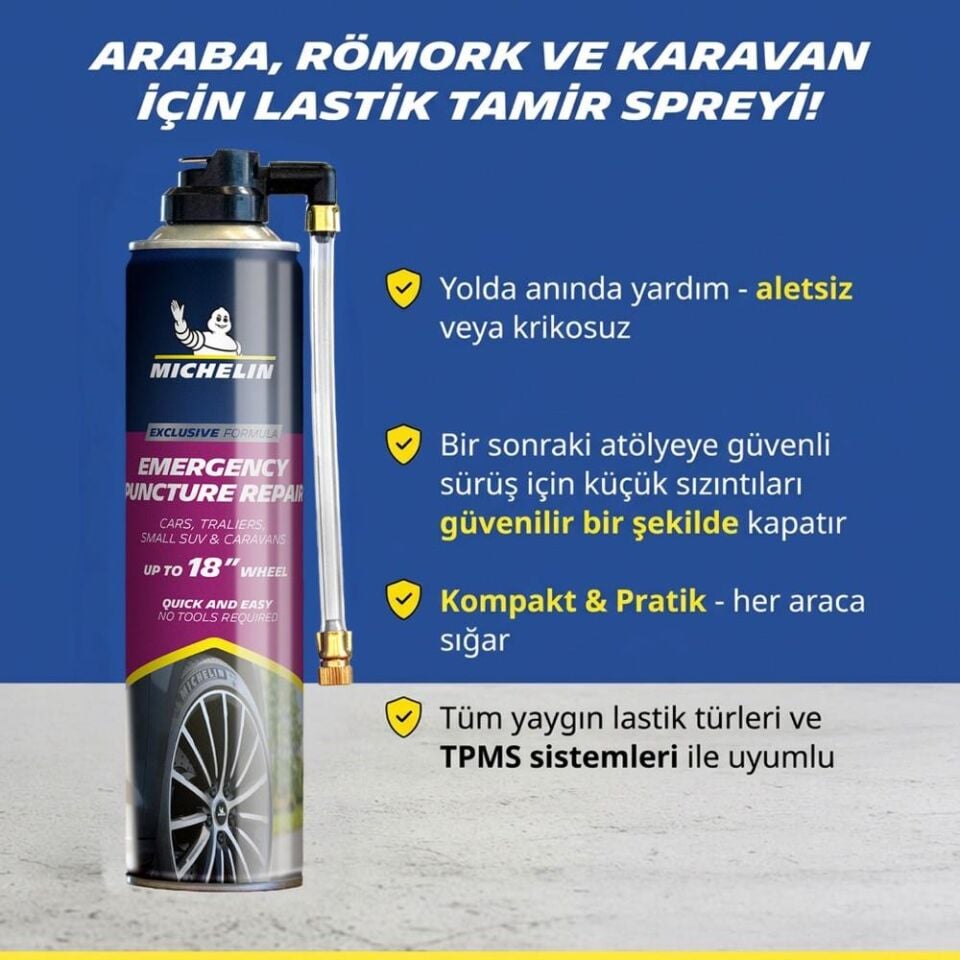 Michelin MC32699 500ml Acil Lastik Tamir Spreyi/Köpüğü