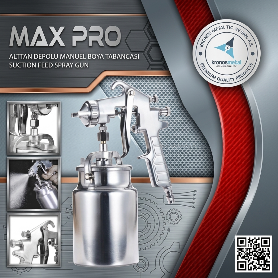 MAXPRO® Alttan Hazneli Manuel Boya Tabancası