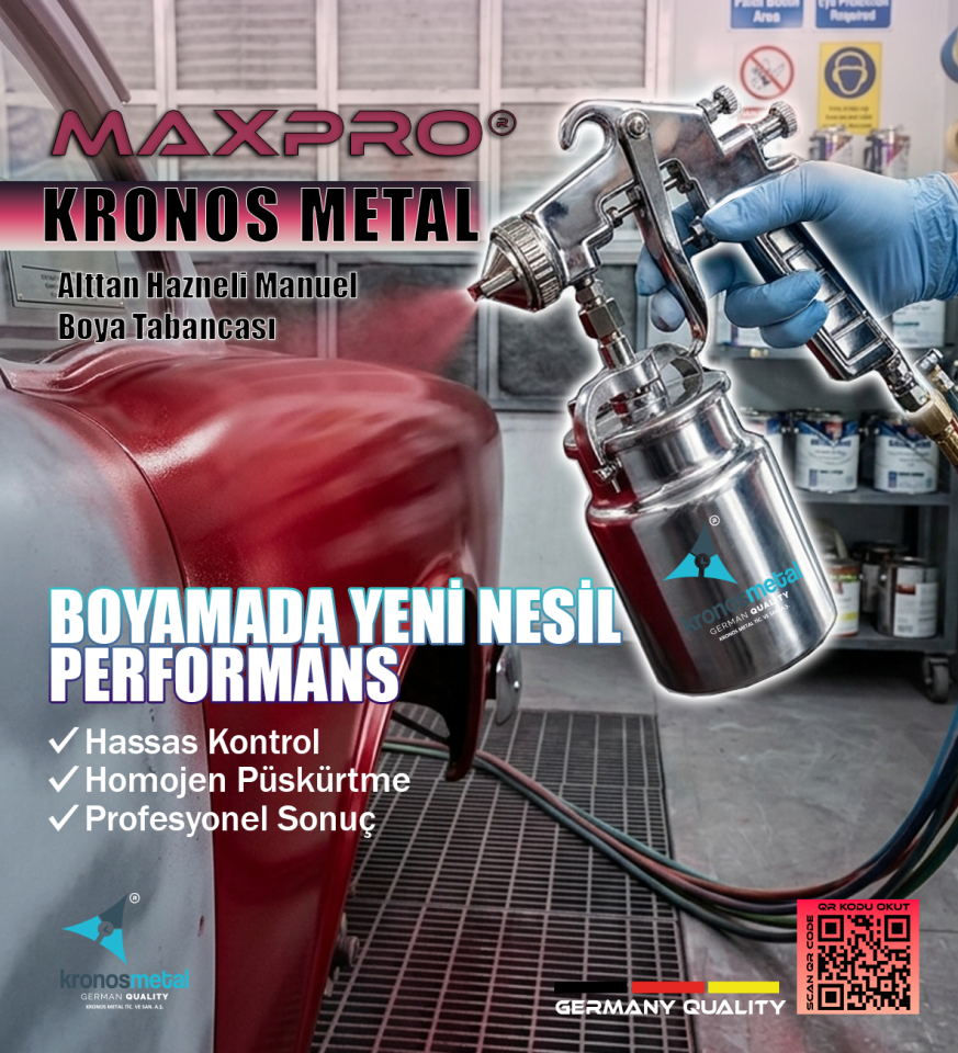 MAXPRO® Alttan Hazneli Manuel Boya Tabancası