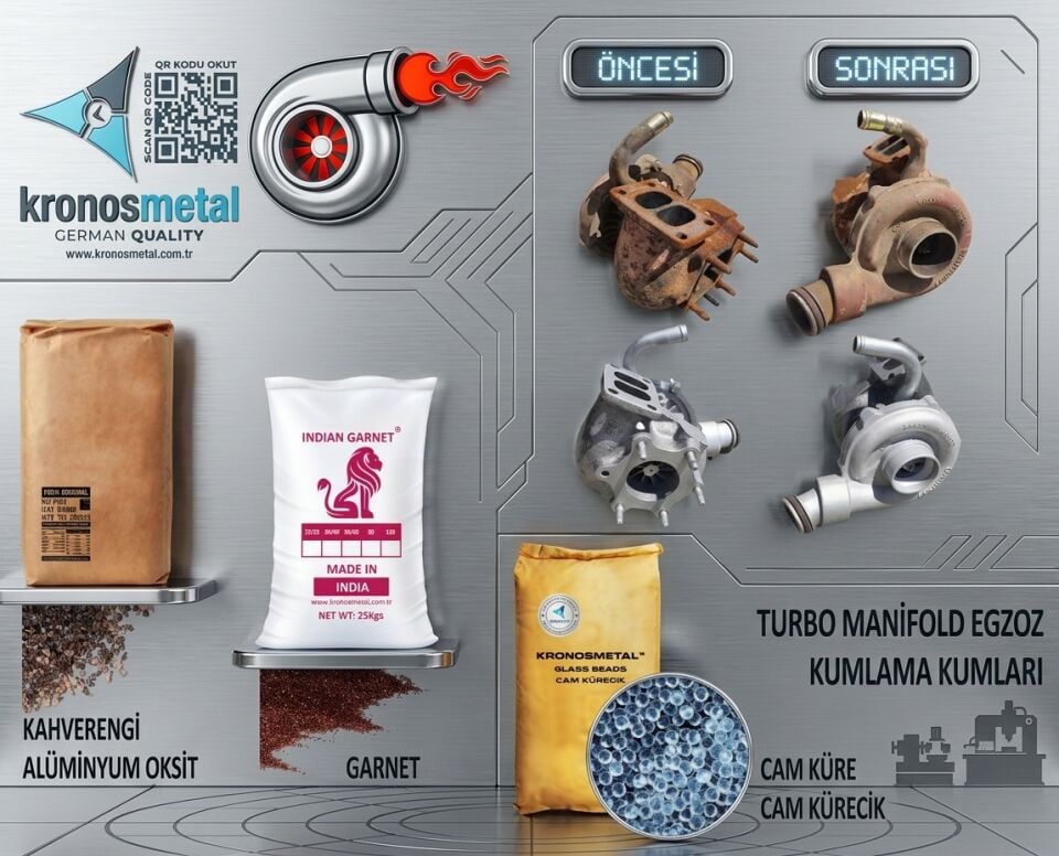 KRONOSMETAL™ Turbo Manifold Egzoz Kumlama Kumları 25kg