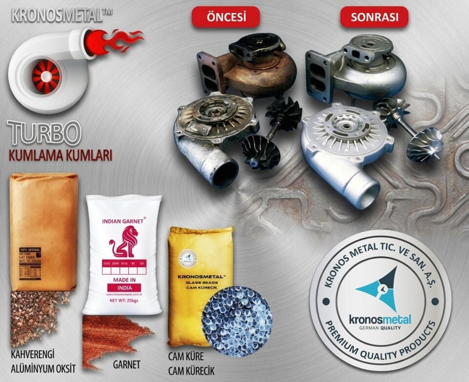 KRONOSMETAL™ Turbo Manifold Egzoz Kumlama Kumları 25kg