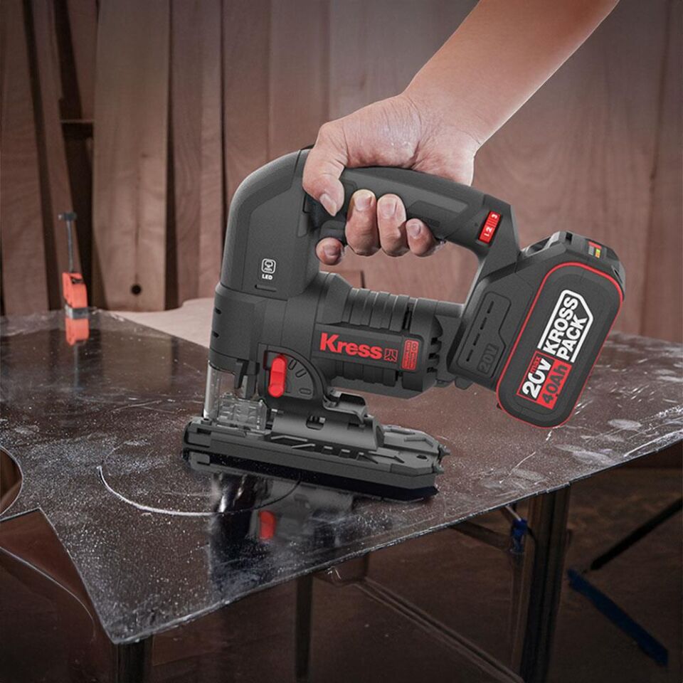 Kress KUE26.91 20Volt Profesyonel Kömürsüz Devir Ayarlı Şarjlı Dekupaj Testere (Akü Dahil Değildir)