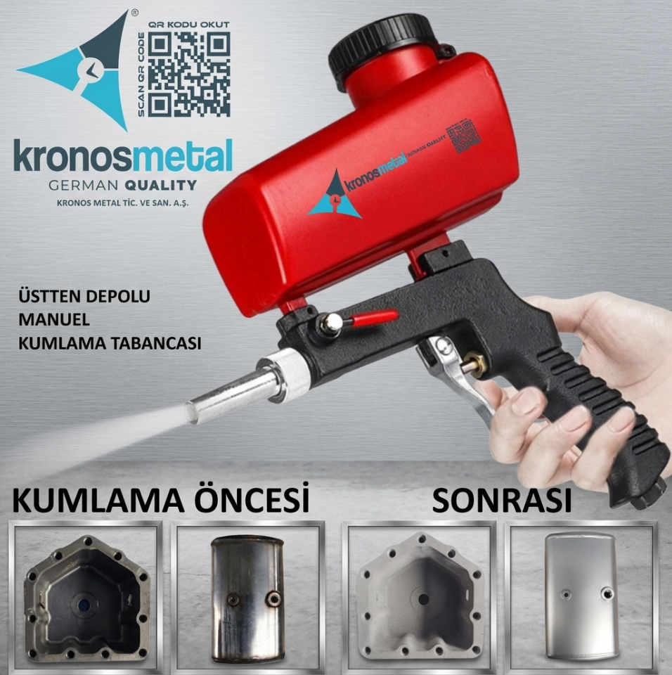 Üstten Hazneli Manuel Kumlama Tabancası