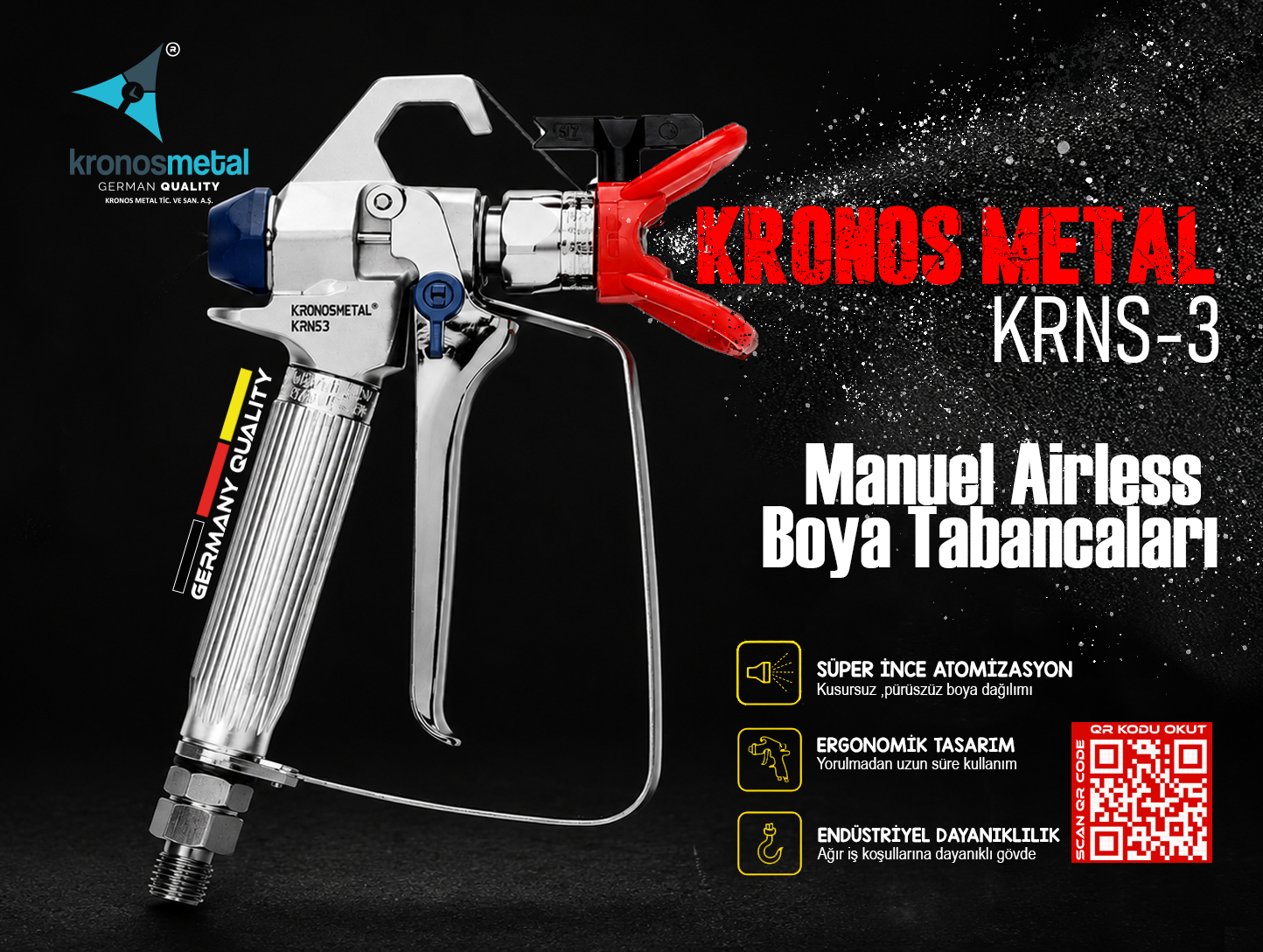 Airless Manuel Boya Tabancası KRNS 3