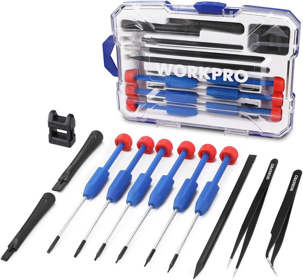 WORKPRO WP200531 12 Parça CR-V Elektronikçi Hassas Profesyonel Onarım Seti