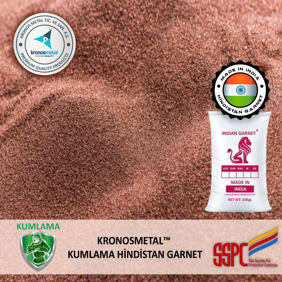 Hindistan Garnet Kumlama Kumu 120 Mesh 25kg