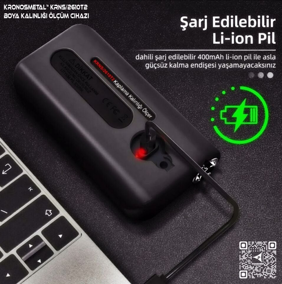 Kronos Metal™ KRNS 2610T2 Boya Kalınlığı Ölçüm Cihazı