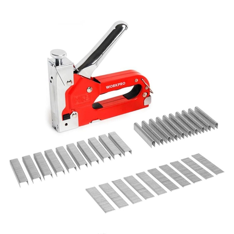 WORKPRO WP223005 3 IN 1 4-14mm Profesyonel Mekanik Zımba ve 14mm Çivi Tabancası + 1500 Adet Zımba/Çivi