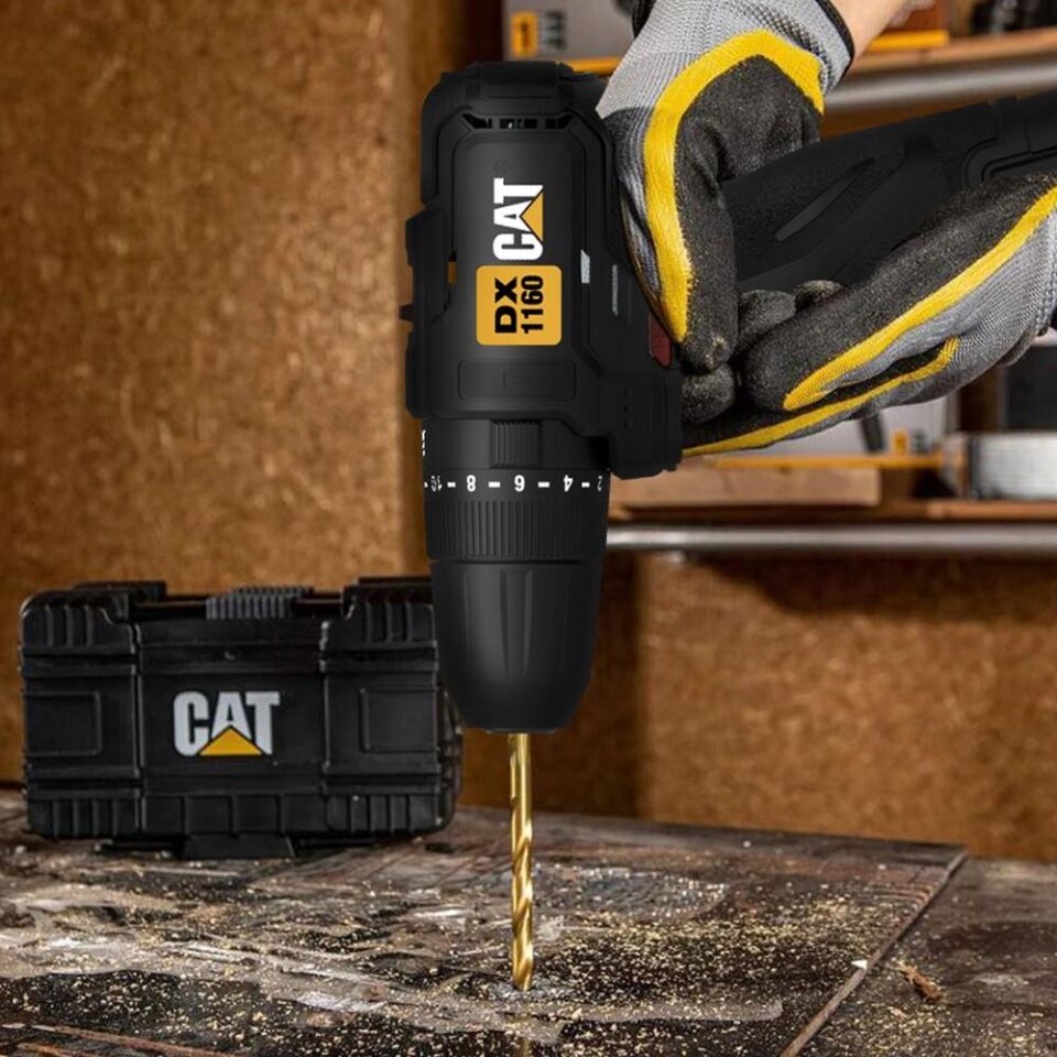 CAT DX1160.1 12Volt/2.0Ah Li-ion Tek Akülü Kömürsüz Profesyonel Şarjlı Darbeli Matkap