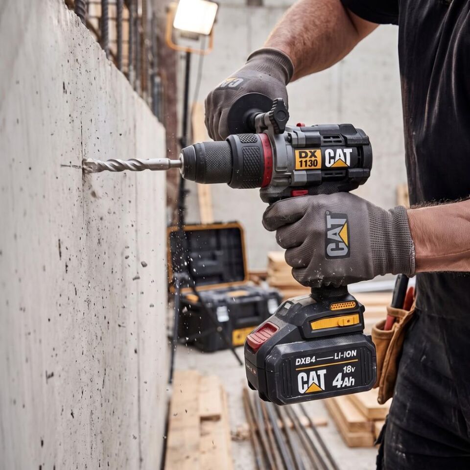 CAT DX1130.1 18Volt/4.0Ah Li-ion 80Nm Çift Akülü Kömürsüz Profesyonel Şarjlı Darbeli Matkap