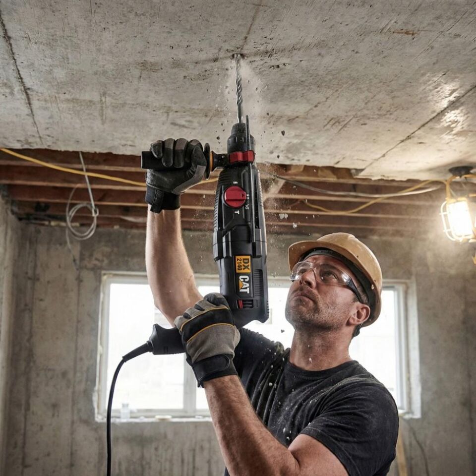 CAT DX2140.1 800Watt 3.0J 26MM SDS-Plus Profesyonel Kırıcı/Delici + 1 Ad Delici 3 Ad Kırıcı Uç