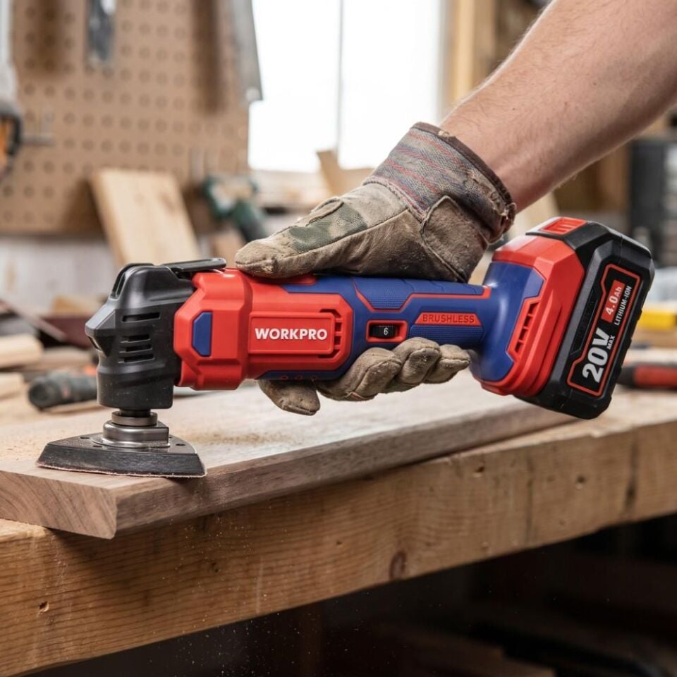 WORKPRO WP393006 20Volt Kömürsüz Şarjlı Devir Ayarlı Profesyonel Raspalama ve Zımpara (Aküsüz)