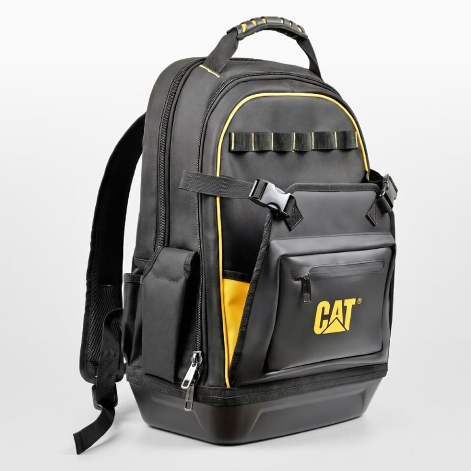 CAT DA981023 20'' 2+1 Bölmeli PVC Tabanlı Ağır Hizmet Bez Alet Sırt Takım Çantası
