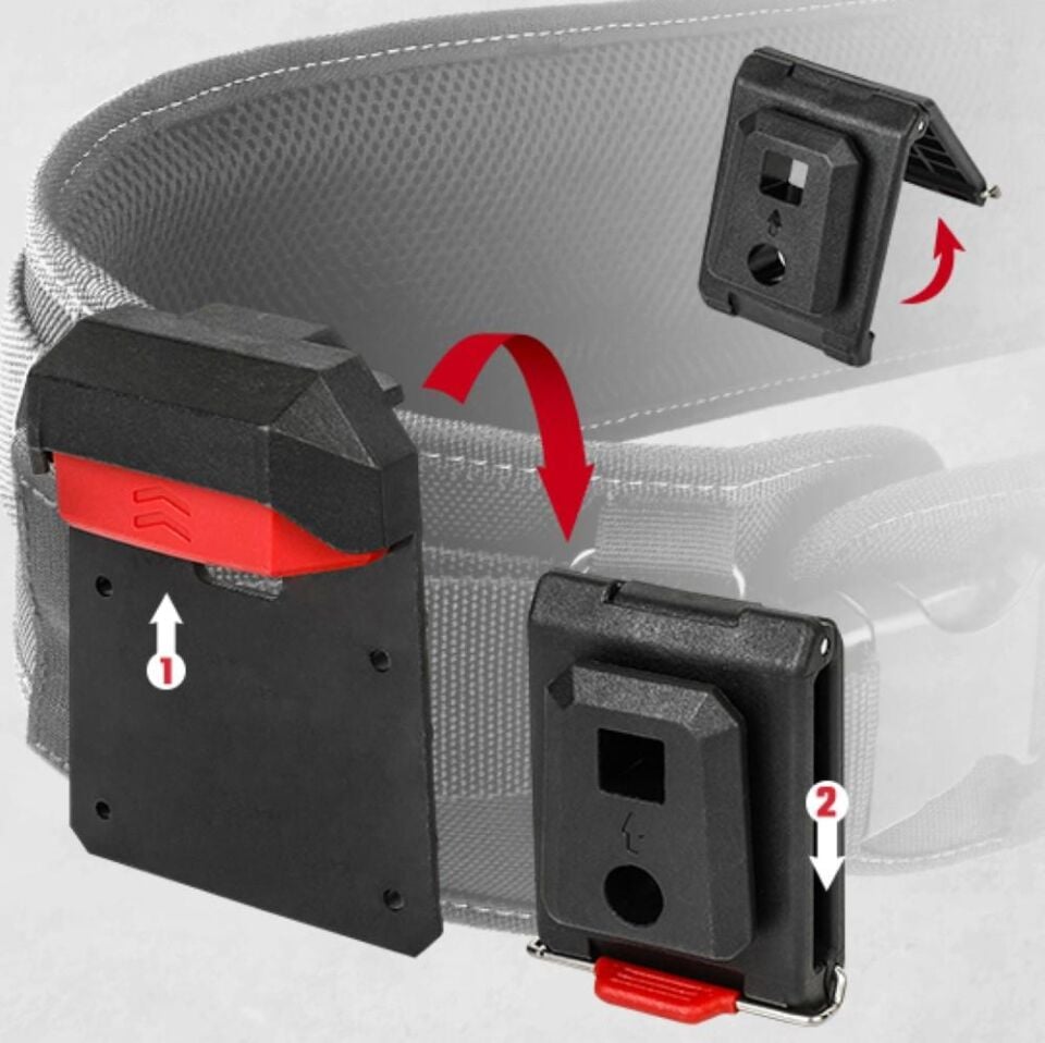 WORKPRO WP281081 Smart Clip Bel Tipi Alet Çantası Hızlı Tak-Çıkar Kemer Klipsi